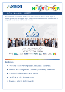 AUSIA Newsletter- Q3 2015