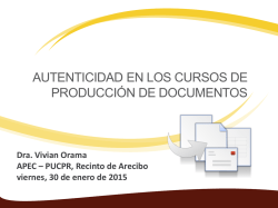 Autenticidad en los cursos de Producci&oacute;n de Documentos