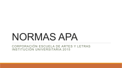 Normas APA proyectos grado - Escuela De Artes Y Letras