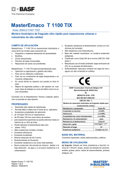 MasterEmaco T 1100 TIX - BASF Construction Chemicals Españ