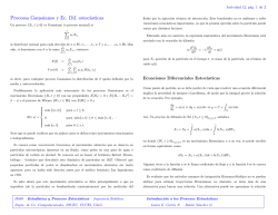 Procesos Gaussianos y Ec. Dif. estocásticas