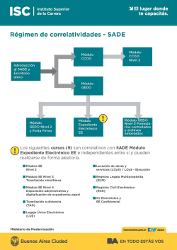 Régimen de Correlatividades - SADE