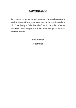 COMUNICADO