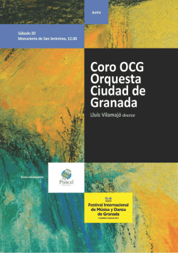 20 de junio: Coro OCG / Orquesta Ciudad de Granada