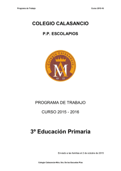 3º Ed. Primaria - Colegio Calasancio