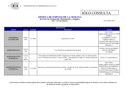 oferta de empleo de la semana