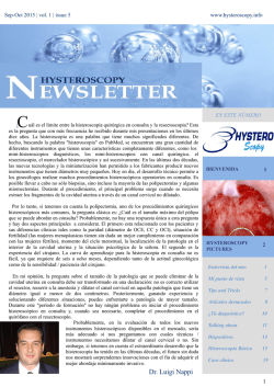 Hysteroscopy Newsletter Vol1 Issue 5 Español