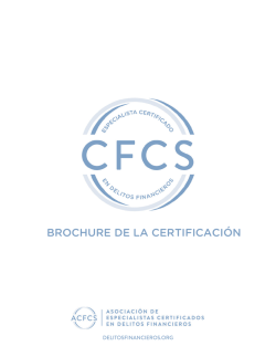 ACFCS – Brochure de la Certificación CFCS