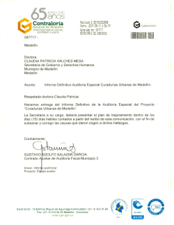 CLAUDIA PATRICIA WILCHES MESA Secretar&iacute;a de Gobierno y