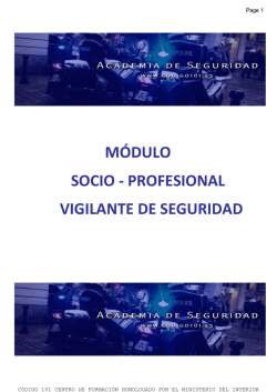 MÓDULO SOCIO - PROFESIONAL VIGILANTE DE