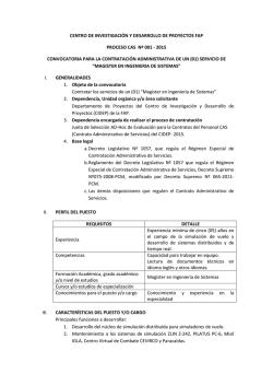 centro de investigación y desarrollo de proyectos fap proceso cas nº