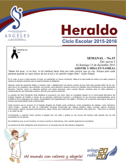 Heraldo #15 - Colegio Ángeles de Puebla
