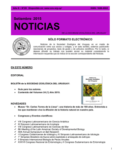 NOTICIAS - Sociedad Zoológica del Uruguay