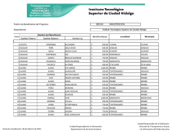 BECAS MANUTENCION Nombre del Beneficiario Apellido Paterno