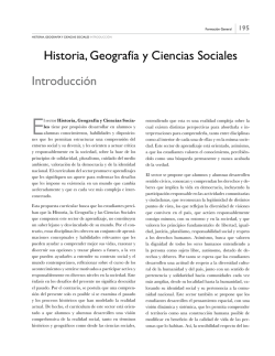 Historia Geografía y Ciencias Sociales I a IV