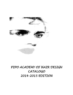 PIPO ACADEMY OF HAIR DESIGN CATALOGO 2014
