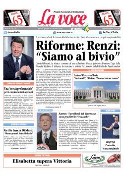 10 SETTEMBRE 2015 - La Voce d`Italia