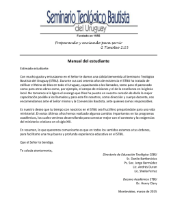 Manual del estudiante - Seminario Teológico Bautista del Uruguay