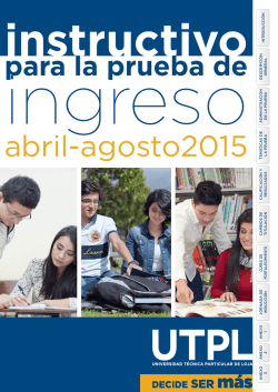 Instructivo para la prueba de ingreso, abril