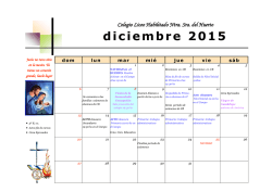 diciembre 2015 - Colegio Nuestra Señora del Huerto Pando