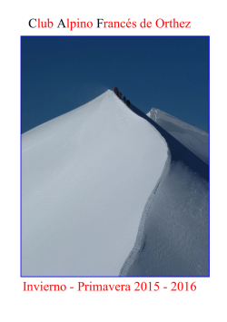 Club Alpino Franc&eacute;s de Orthez Invierno - Primavera 2015