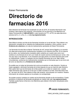 2016 Pharmacy Directory California - Spanish