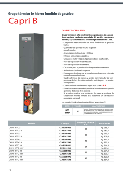 Catálogo comercial FONDITAL Capri B