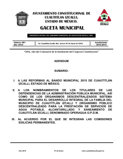 gaceta 01 adendum - Ayuntamiento de Cuautitlan Izcalli