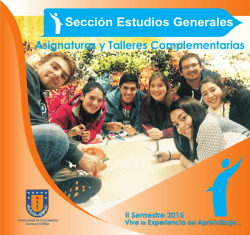 Asignaturas y Talleres Complementarios 2015