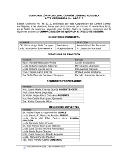 Ordinaria No. 46-2015 - Municipalidad de Alajuela