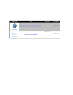 Editorial URL Usuario/a contraseña