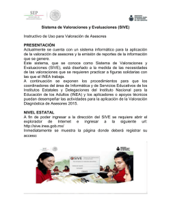 Sistema de Valoraciones y Evaluaciones (SIVE)