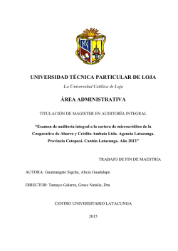 universidad técnica particular de loja área administrativa