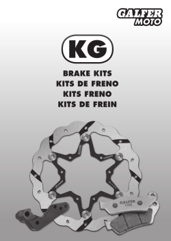 BRAKE KITS KITS DE FRENO KITS FRENO KITS DE FREIN