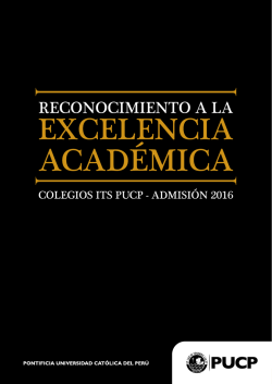 1 colegios its pucp - admisi&oacute;n 2016 - Pontificia Universidad Cat&oacute;lica