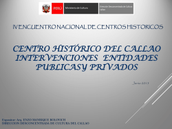 centro histórico del callao intervenciones entidades publicasy