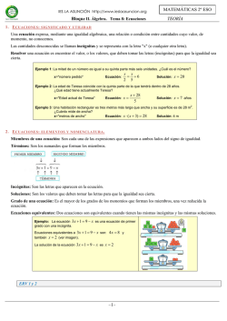 TEORÍA –1– MATEMÁTICAS 2º ESO