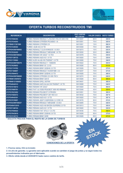 OFERTA TURBOS RECONSTRUIDOS TMI