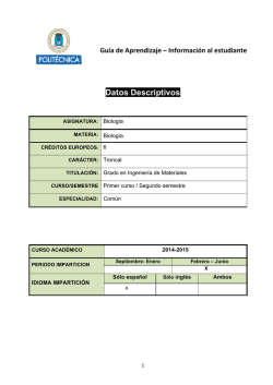 Ficha de la asignatura