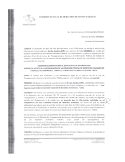 " . , COMISIÓN ESTATAL DE DERECHOS HUMANOS TABASCO