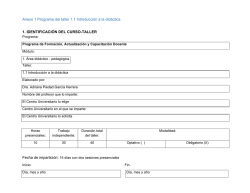 Anexo 1 Programa del taller 1.1 Introducción a la didáctica 1