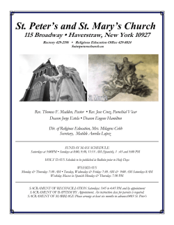 October 3, 2015 - St.Peter`s & St.Mary`s Church