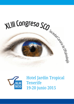 XLIII Congreso SCO - Sociedad Canaria de Oftalmología