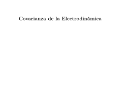 Covarianza de la Electrodinámica
