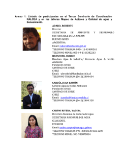 Anexo 1: Listado de participantes en el Tercer