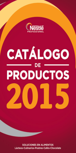 Catalogo 2015 Nestlé Professional