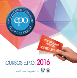 folleto adelanto de cursos 2016 - Círculo Odontológico de Córdoba