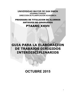 OCTUBRE 2015 - ptaang - Universidad Mayor de San Simon