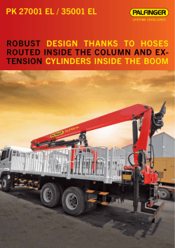 PK 27001 eL / 35001 eL Robust design thanKs to hoses Routed