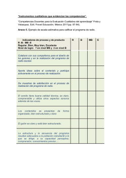 "Instrumentos cualitativos que evidencian las competencias